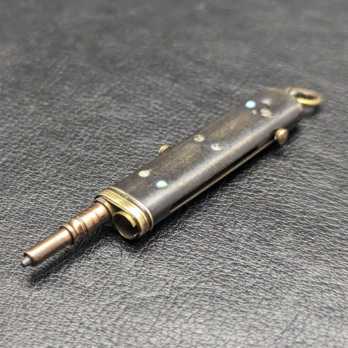 Antique Retractable Multi-Tool Pencil & Hook